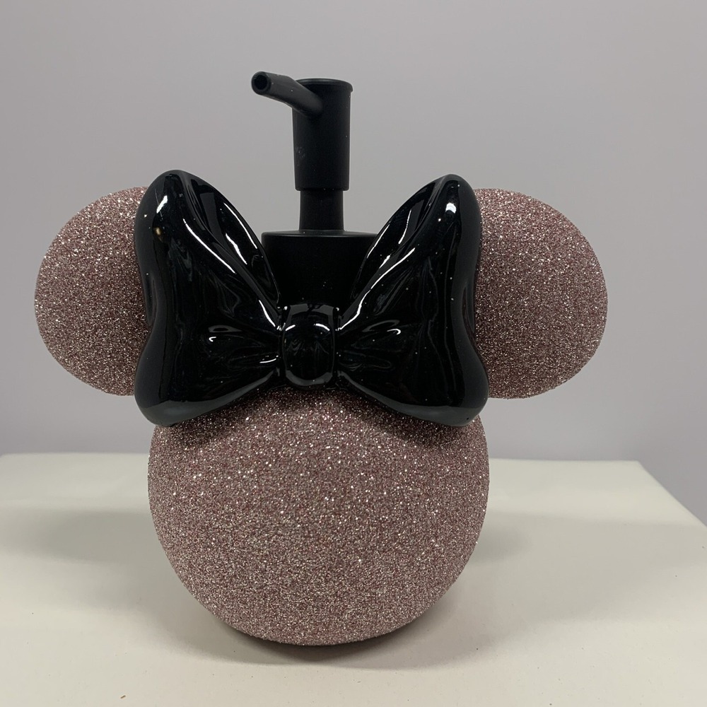 Disney Minnie Mouse Pink Glitter Rare Soap/Lotion Dispenser Sty JF05737